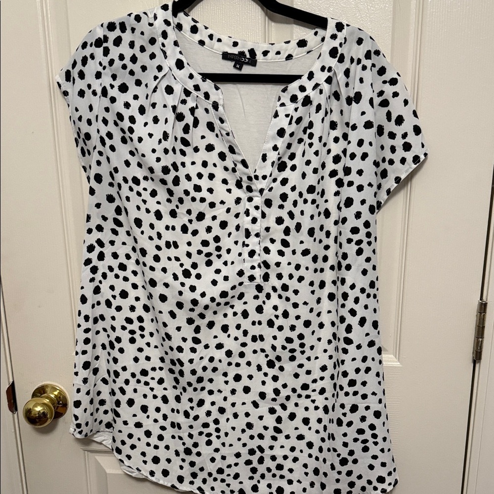 Papermoon Black and White Polka Dot Blouse